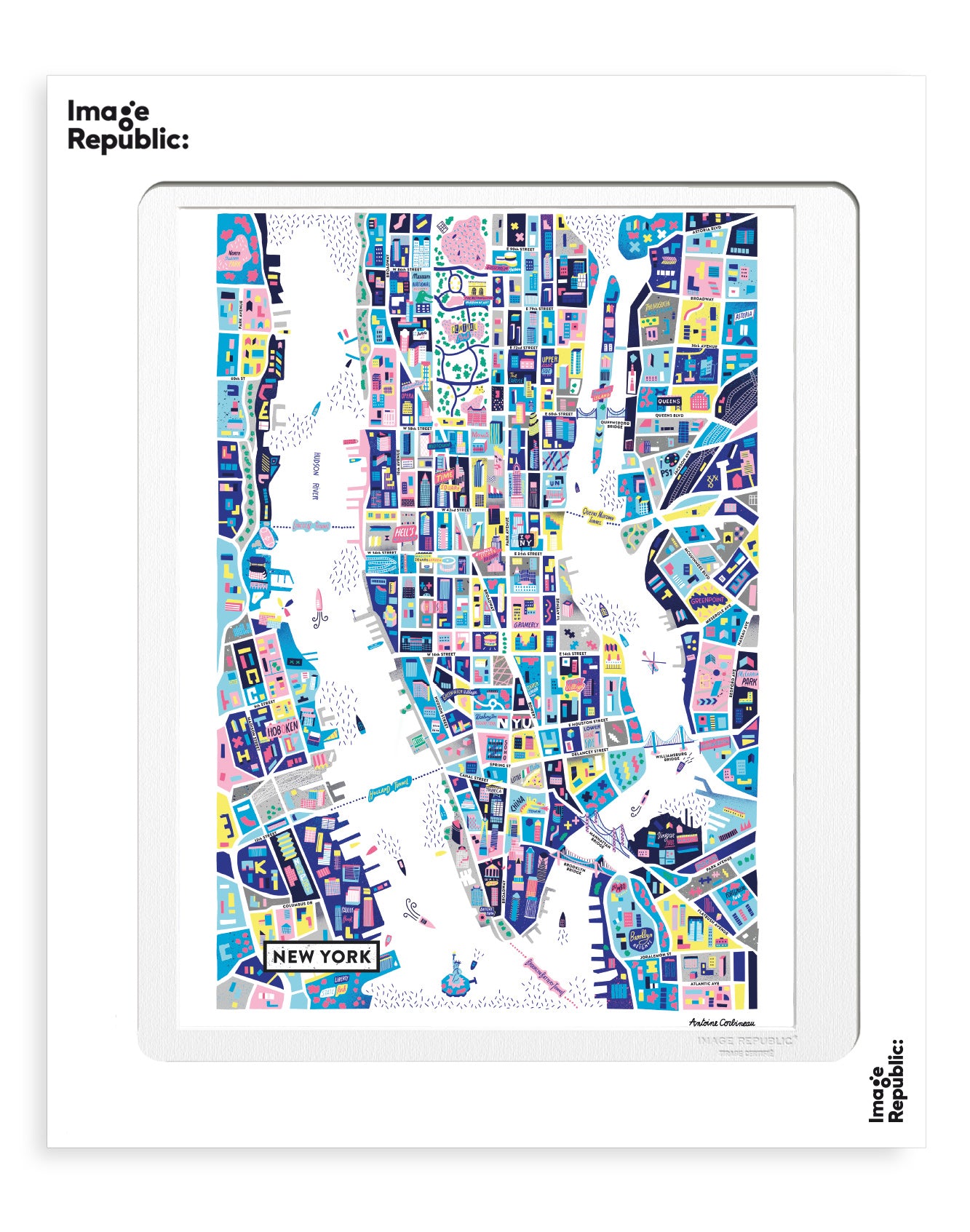 POSTER 40/50 ANTOINE CORBINEAU NEW YORK