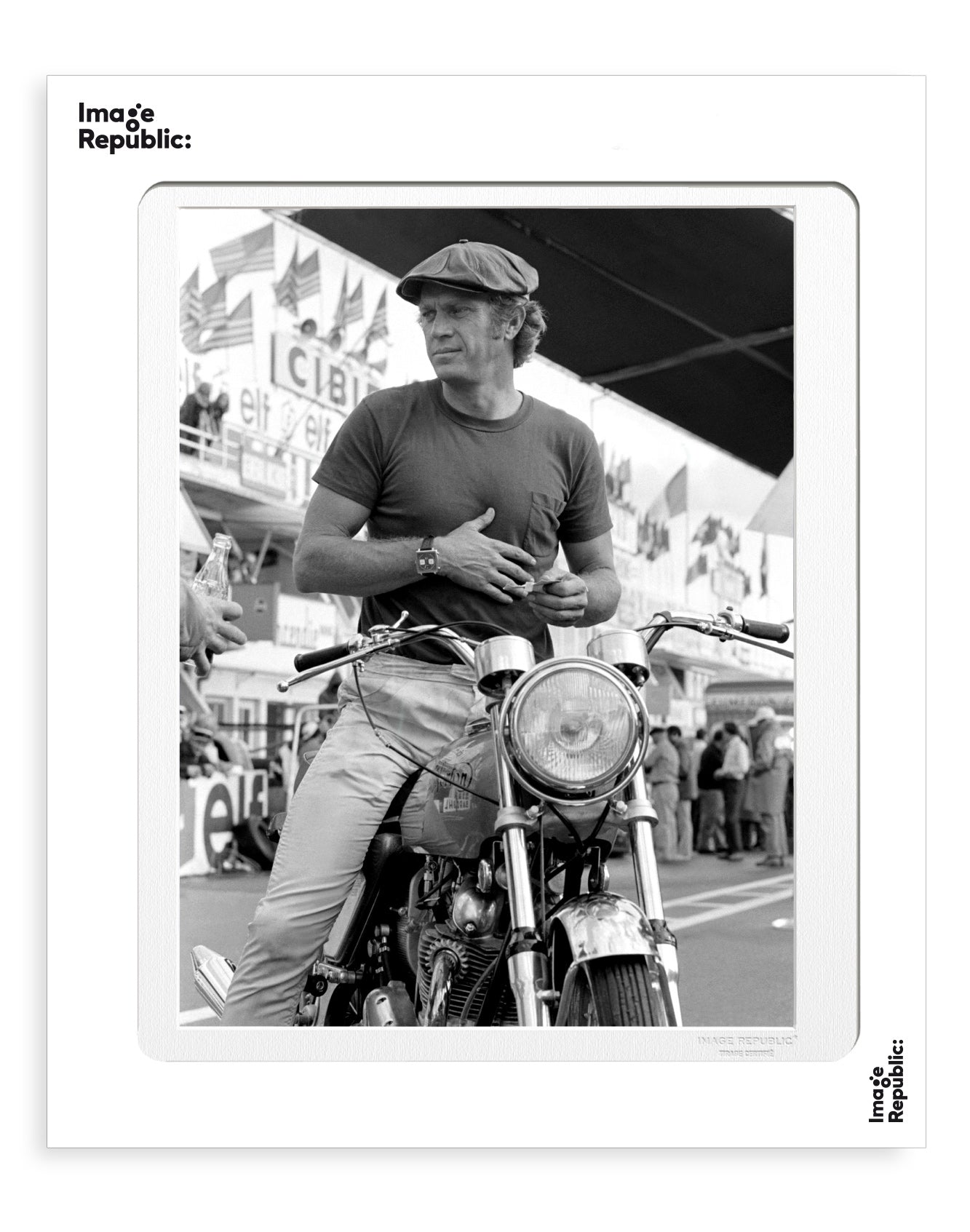 POSTER 40/50 LA GALERIE PHOTO STEVE MCQUEEN MOTO