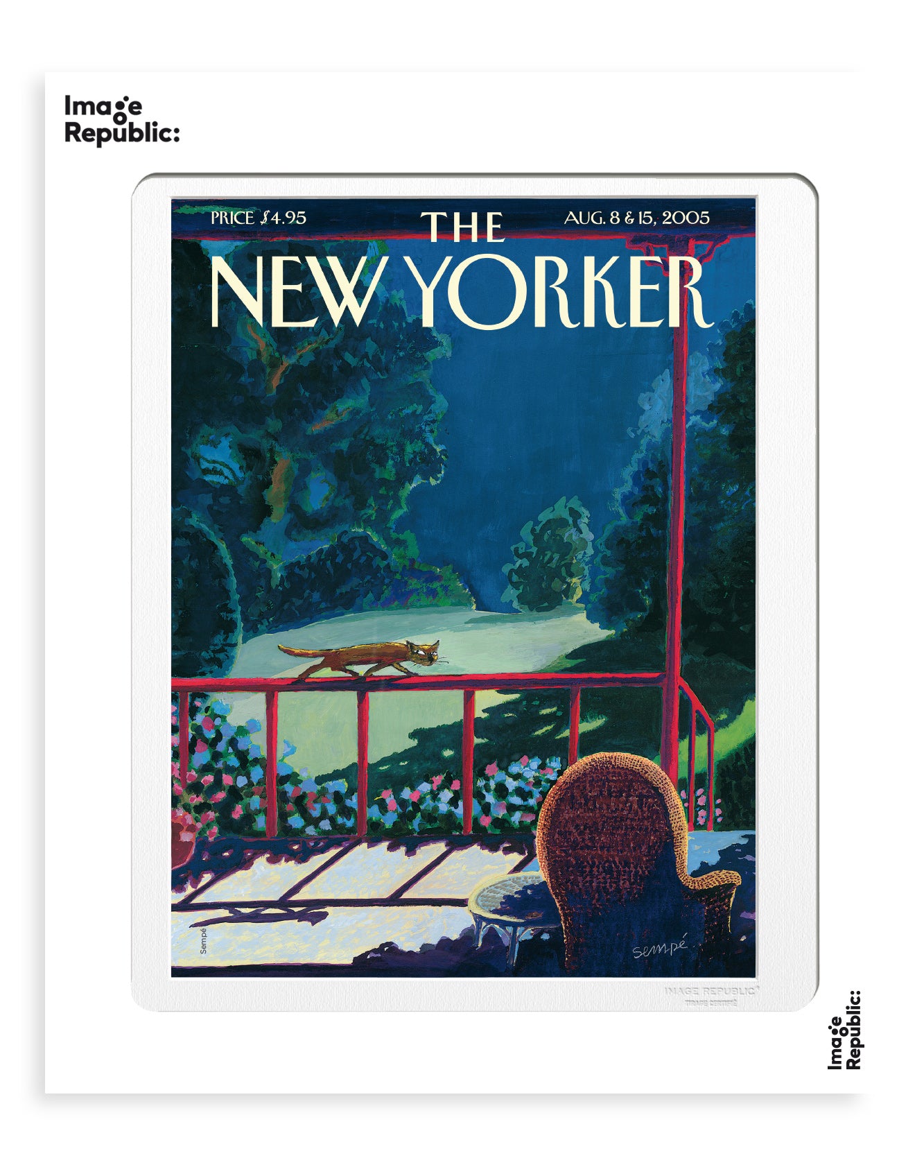 POSTER 30/40 THE NEWYORKER 156 SEMPE CATS NIGHT