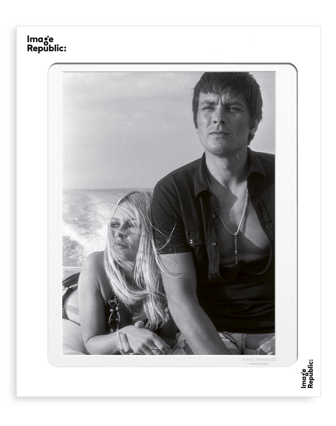 POSTER 40/50 LA GALERIE PHOTO BB ET DELON ST TROPEZ