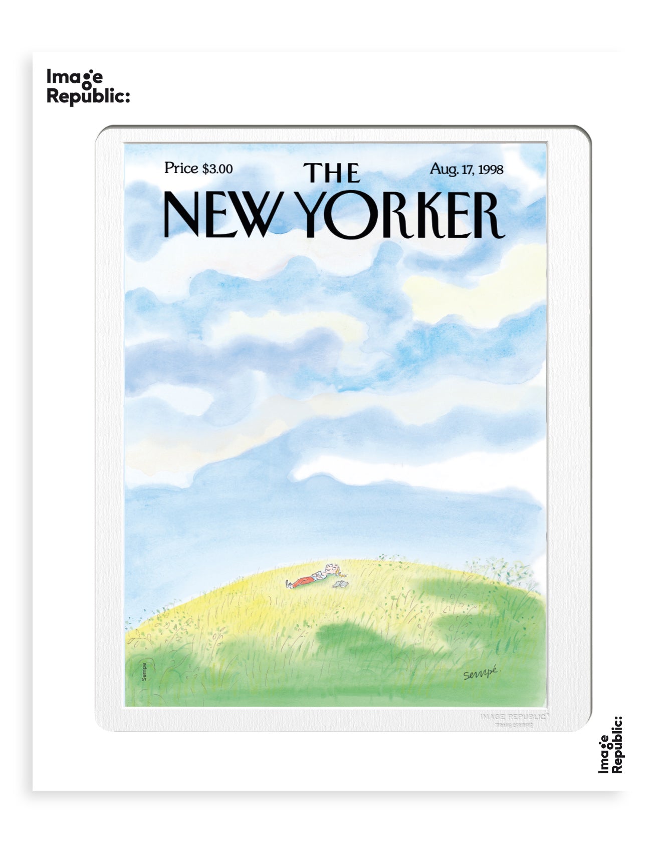 POSTER 40/50 THE NEW YORKER 231 SEMPE LAYING ON THE GRASS