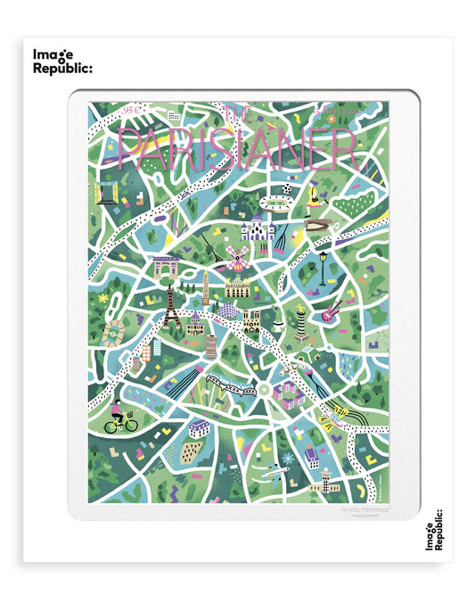 POSTER 30/40 PARISIANER CORBINEAU PLAN PARIS