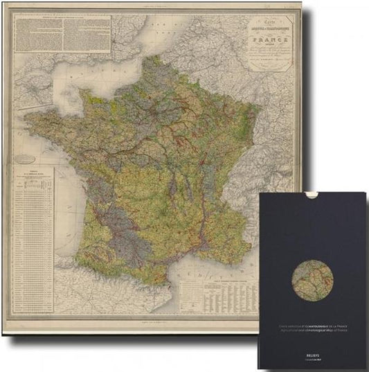 CARTE - CARTE AGRICOLE ET CLIMATOLOGIQUE DE LA FRANCE